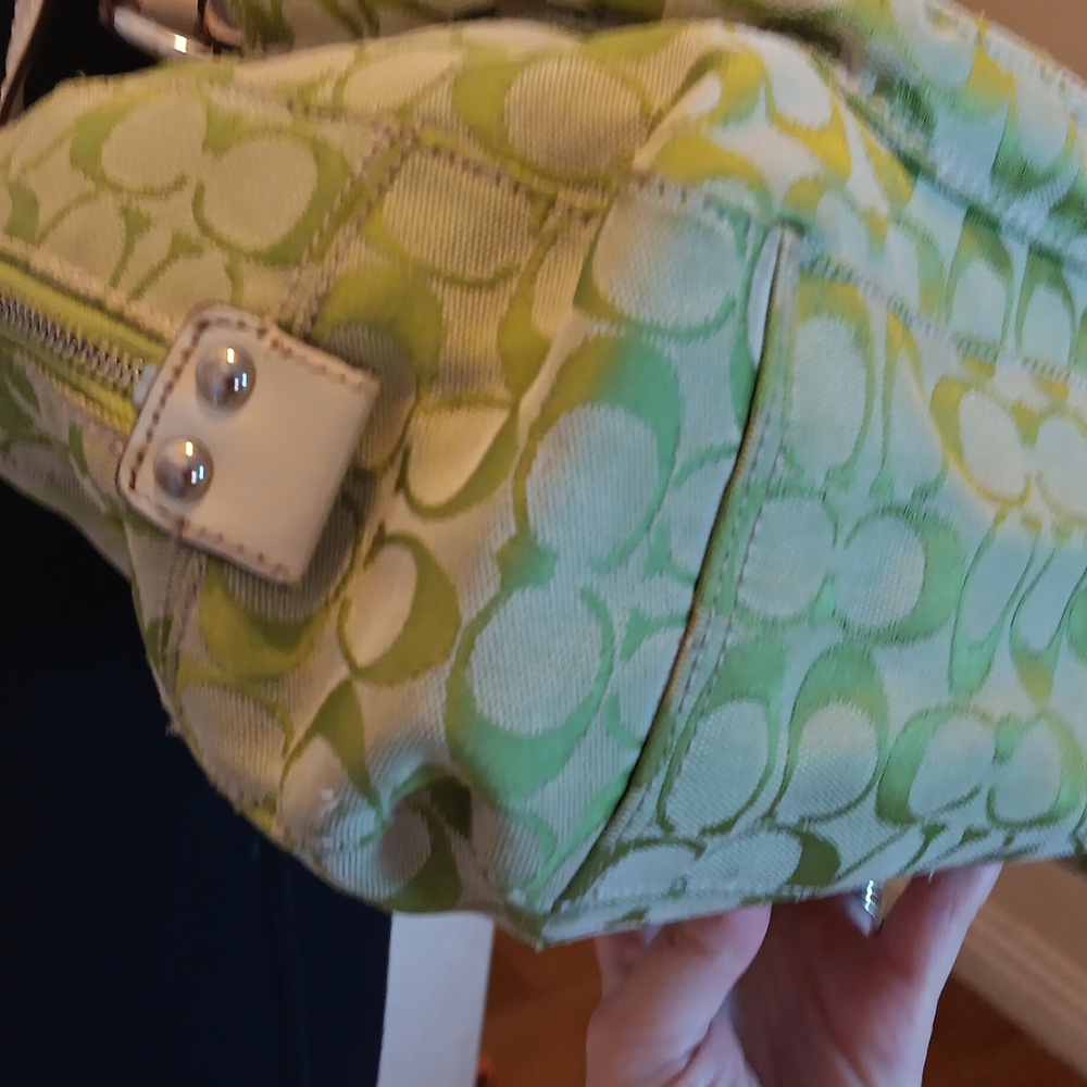 *Upcycled Coach Y2k Green Bag With Coach Ladybug 🐞 - Picture 10 of 17